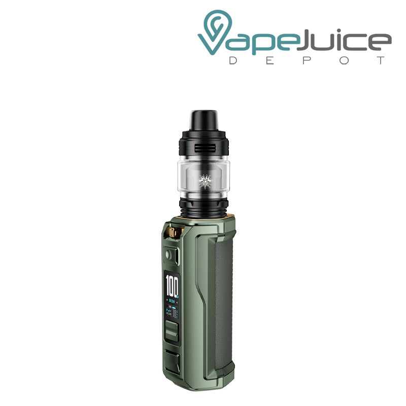 Lime Green VooPoo ARGUS XT 100W Starter Kit with display screen and adjustment buttons - Vape Juice Depot
