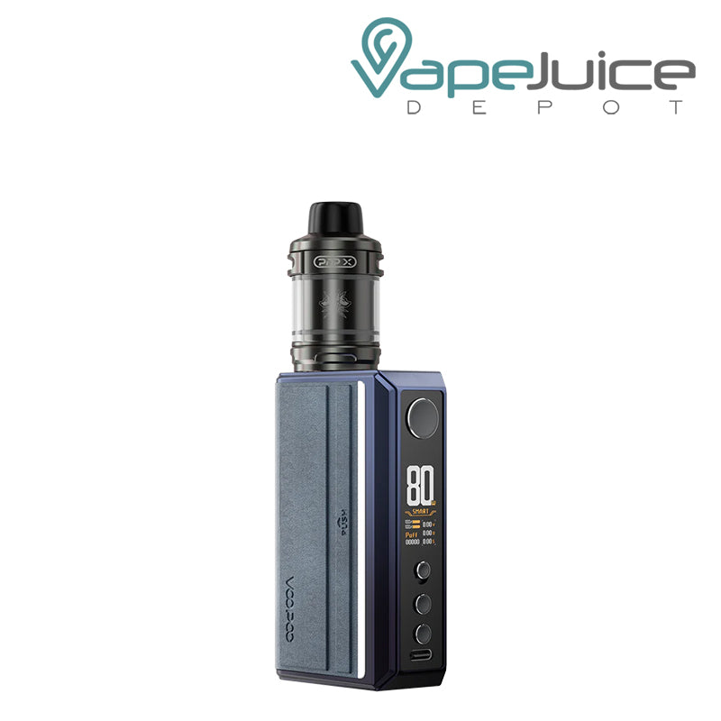 Gradient Blue VooPoo DRAG 5 Box Mod Kit with adjustment button and display screen - Vape Juice Depot