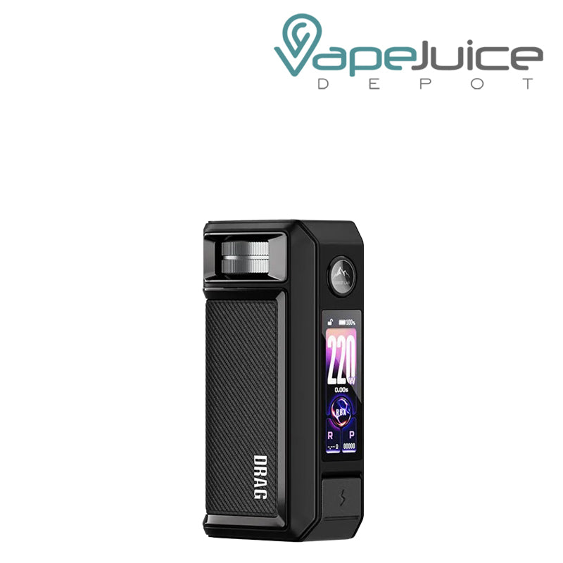 A Black VooPoo DRAG 6 Box Mod with a display screen - Vape Juice Depot