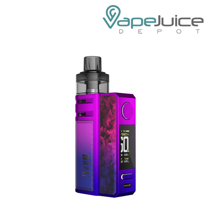 Modern Red VooPoo DRAG E60 Pod Kit with TFT color screen and adjustment buttons - Vape Juice Depot