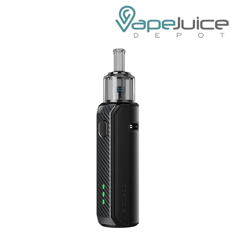 Black VooPoo Doric E Pod Kit with a firing button - Vape Juice Depot