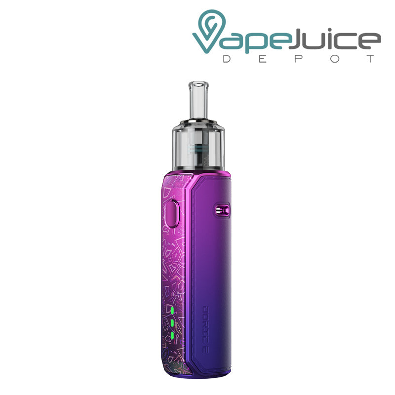 Blue Purple VooPoo Doric E Pod Kit with a firing button - Vape Juice Depot