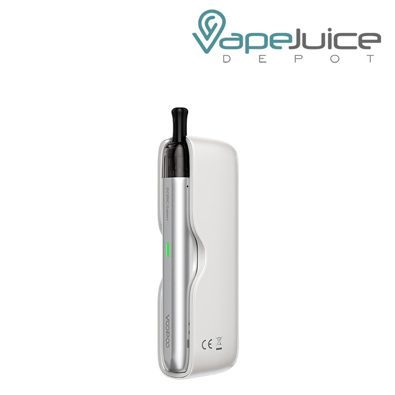 Silver and White VooPoo Doric Galaxy Pod System Kit with LED light - Vape Juice Depot