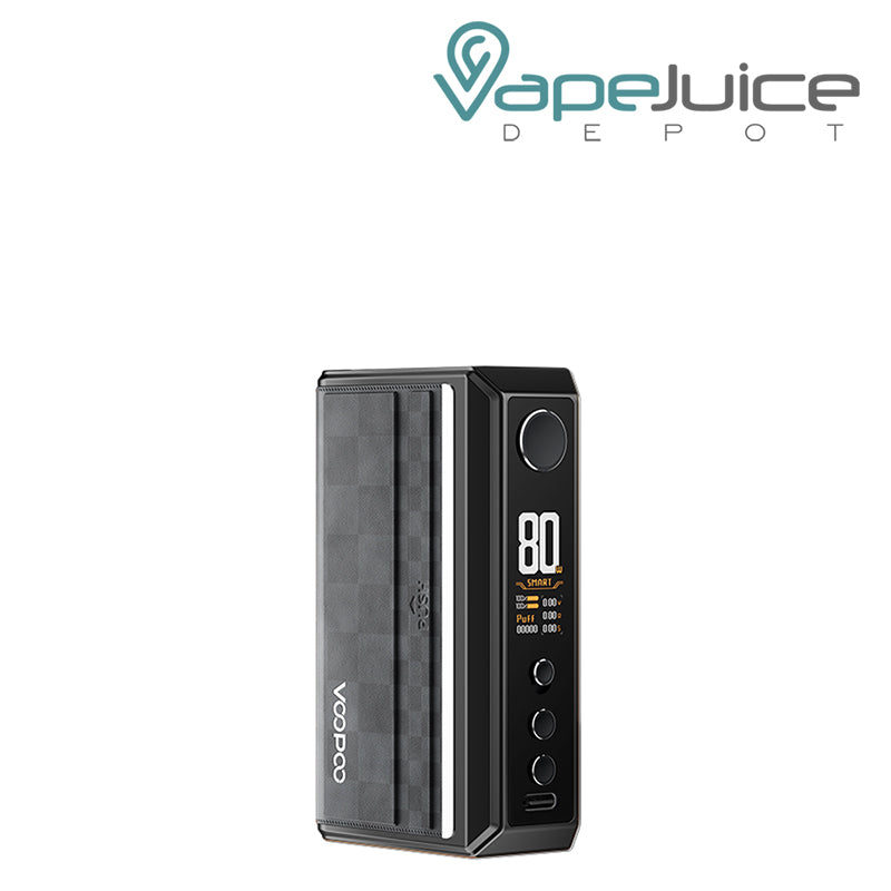 Black VooPoo DRAG 5 Box Mod with adjustment button and display screen - Vape Juice Depot