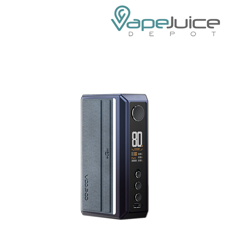 Blue VooPoo DRAG 5 Box Mod with adjustment button and display screen - Vape Juice Depot