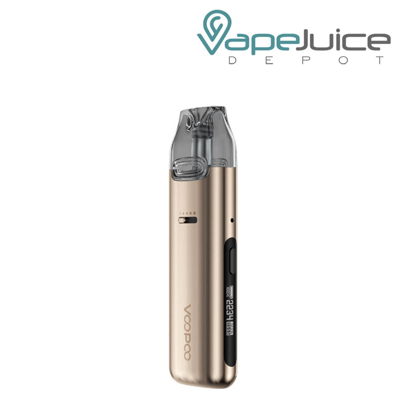 Gold VooPoo VMate Pro Pod Kit with a firing button - Vape Juice Depot