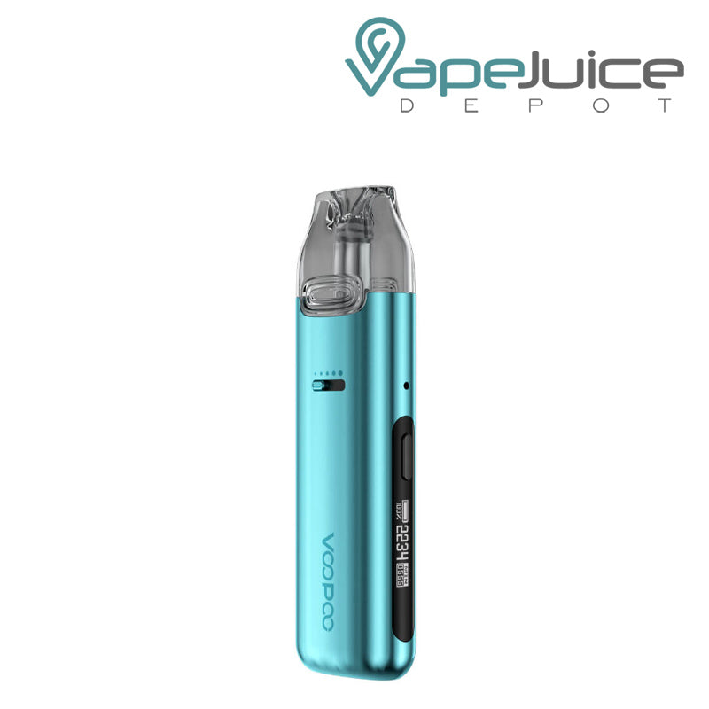 Mint Blue VooPoo VMate Pro Pod Kit with a firing button - Vape Juice Depot