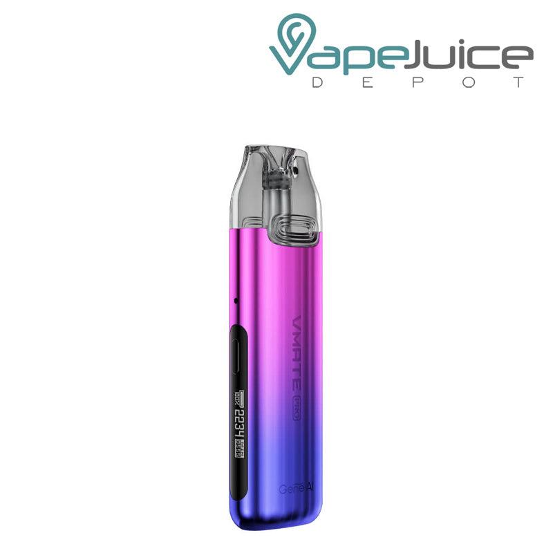 Neon VooPoo VMate Pro Pod Kit with a firing button - Vape Juice Depot