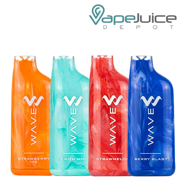 Four Flavors of Wavetec Wave 8000 Disposable Vape - Vape Juice Depot
