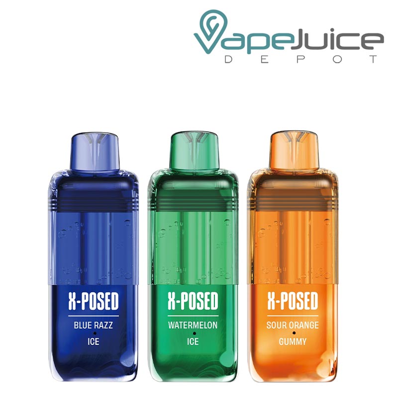 Three Flavors of X-Posed 35K Disposable Pods - Vape Juice Depot