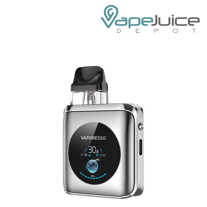 Titanium Silver Vaporesso XROS 4 Nano Pod Kit with display screen - Vape Juice Depot