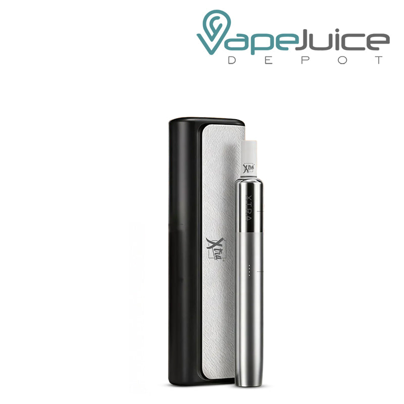 A Case of Silver Xtra SOL Kit and a device next to it - Vape Juice Depot