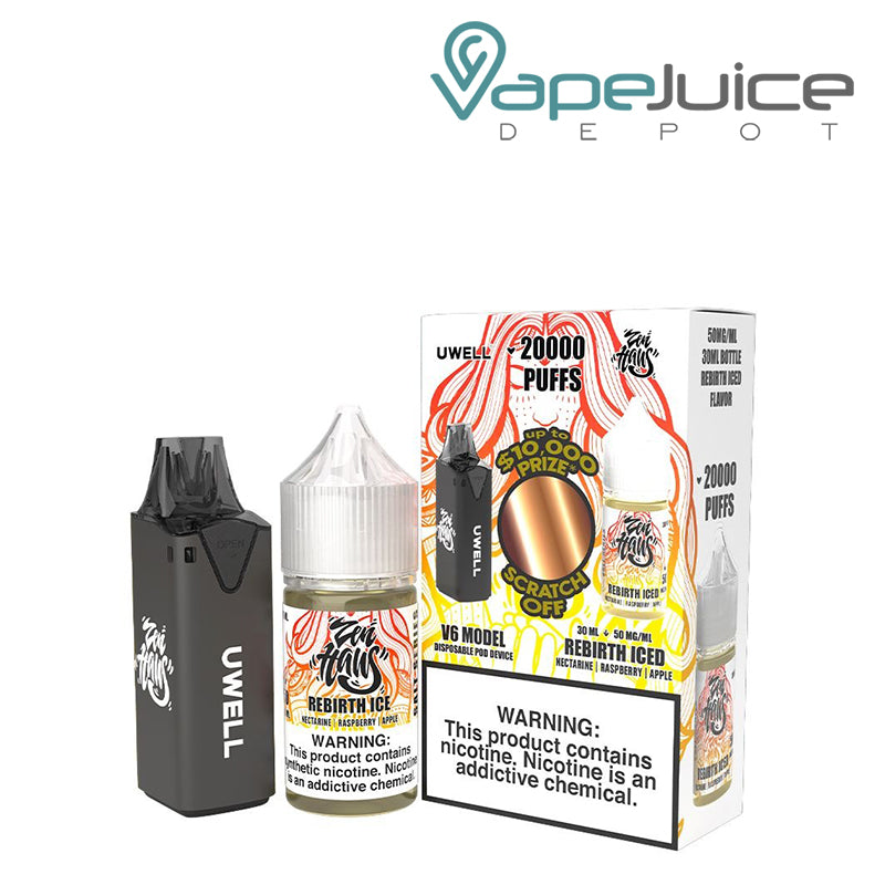 Uwell V6 Disposable Device +  Rebirth Iced Daddy’s Vapor 30mL - Vape Juice Depot