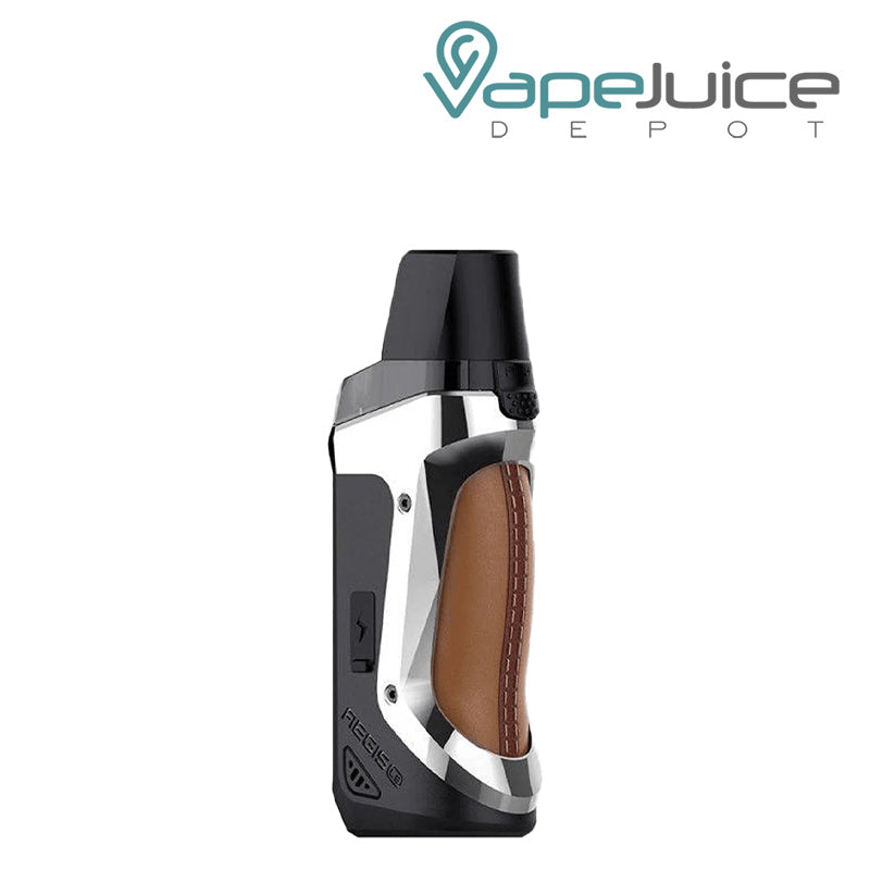 A Silver GeekVape Aegis Boost Luxury Edition Pod Kit - Vape Juice Depot
