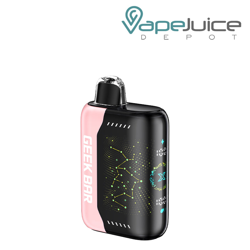 White Peach Raspberry Geek Bar Pulse X 25000 Disposable with display screen - Vape Juice Depot