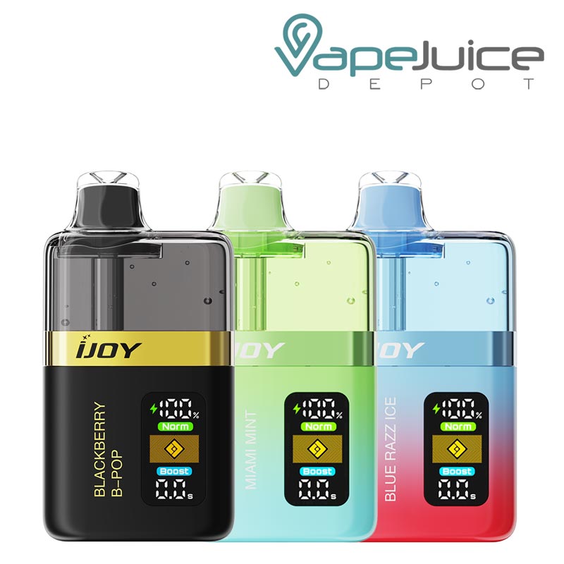 Three Flavors of iJoy XP50000 Disposable with LED screen - Vape Juice Depot
