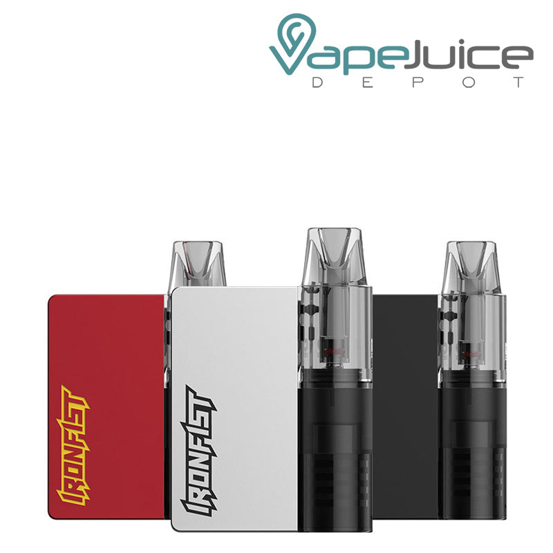 Three colors of UWELL Caliburn Ironfist L Pod System - Vape Juice Depot