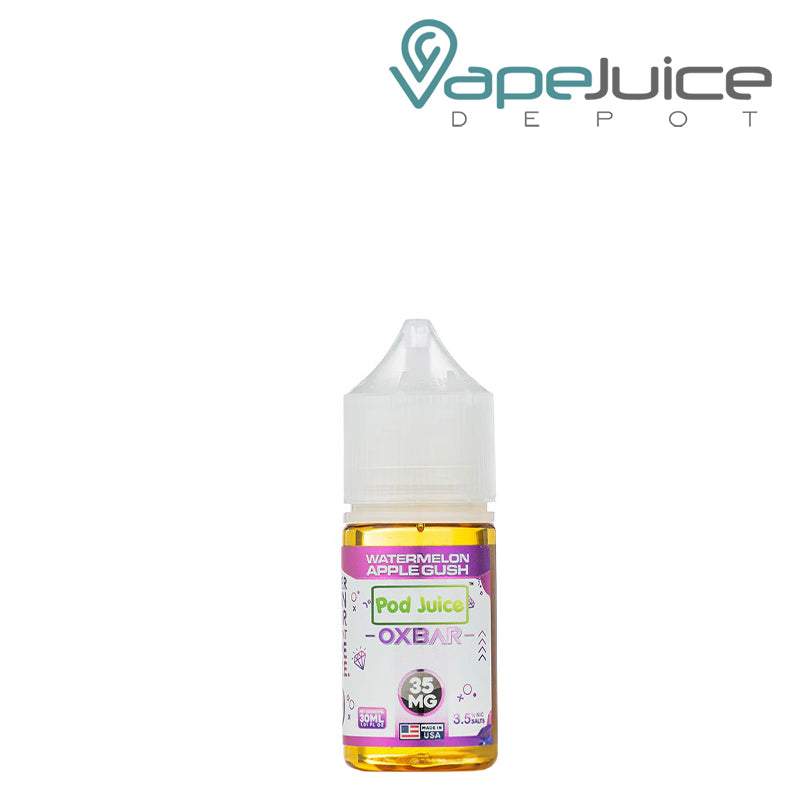 A 30ml bottle of 35mg Watermelon Apple Gush Pod Juice x OXBAR Salts - Vape Juice Depot