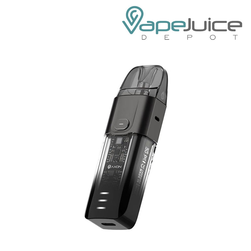 Front side of the Vaporesso LUXE X Pod Kit with a firing button - Vape Juice Depot