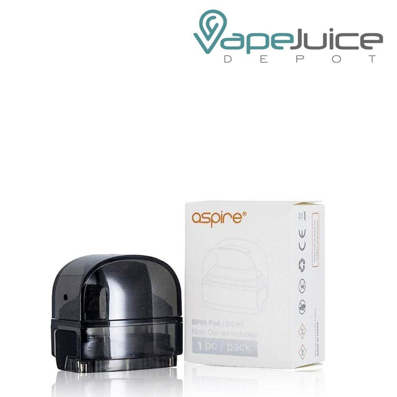 A 5ml Aspire BP60 Replacement Pod and its box next to it - Vape Juice Depot