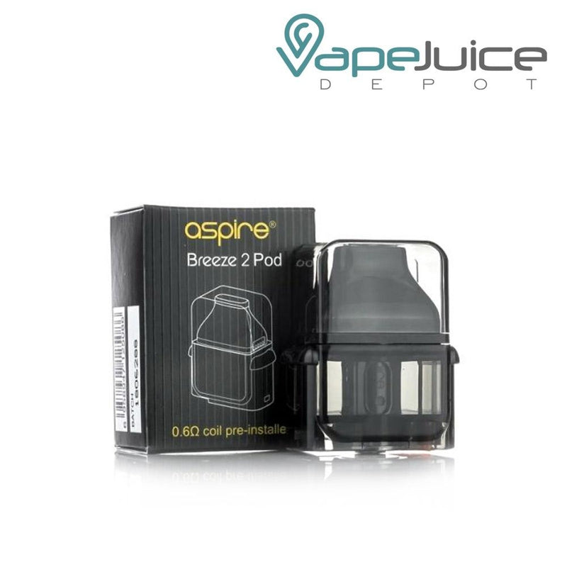 An Aspire Breeze 2 Replacement Pod and a box next to it - Vape Juice Depot