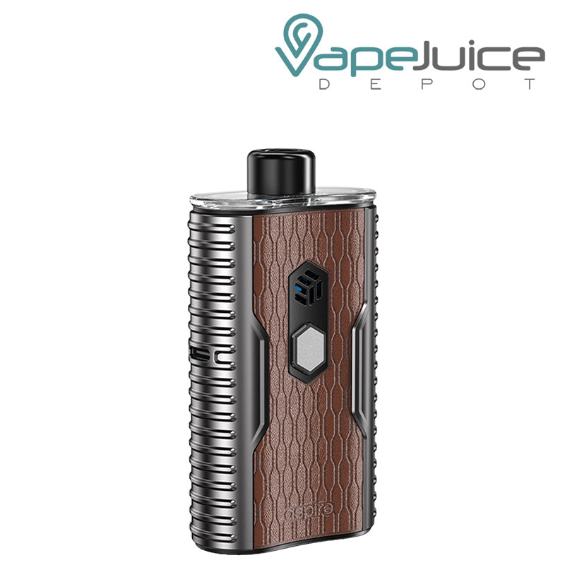 Gunmetal and brown Aspire Cloudflask III Kit - Vape Juice Depot