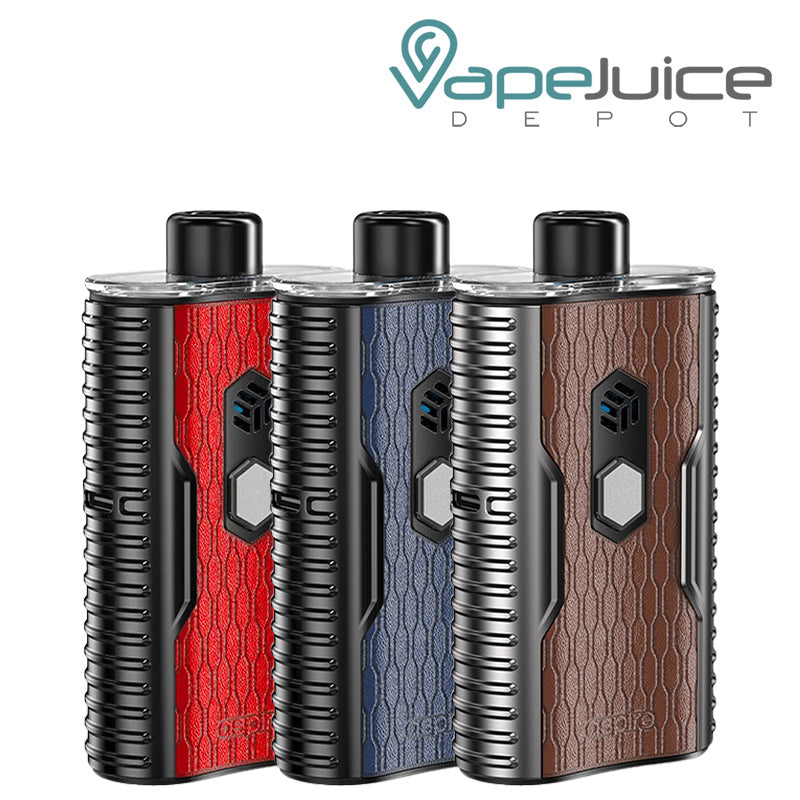 Three colors of Aspire Cloudflask III Kit - Vape Juice Depot