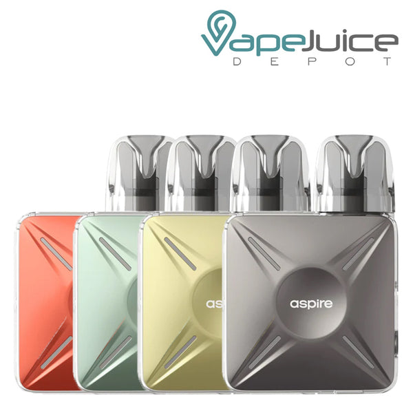 Four colors of Aspire Cyber X Pod Kit - Vape Juice Depot