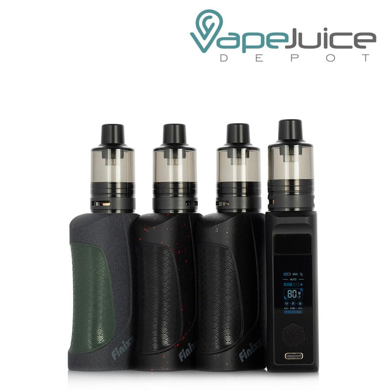 Four Aspire FINIXX Starter Kits with pods and display screen - Vape Juice Depot
