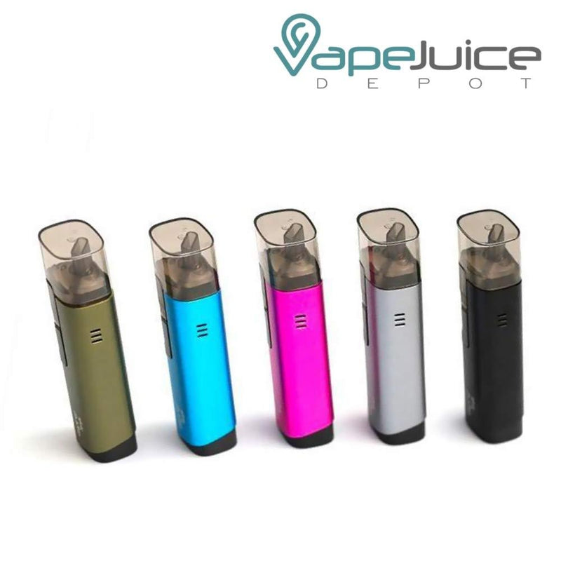 Five colors of Aspire Spryte AIO Pod System Kit - Vape Juice Depot