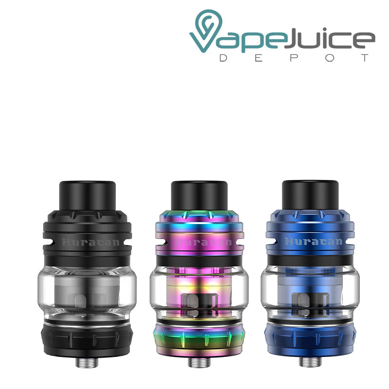 3 colors of Aspire Huracan Tank - Vape Juice Depot