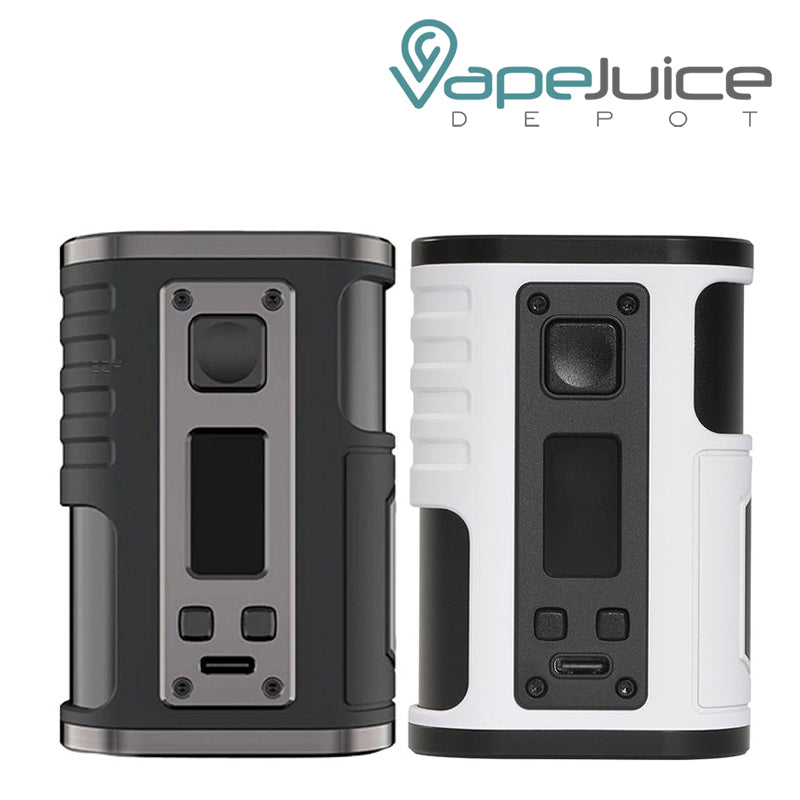 2 colors of Asvape ARYA Mod 200W with adjustment buttons and screen - Vape Juice Depot