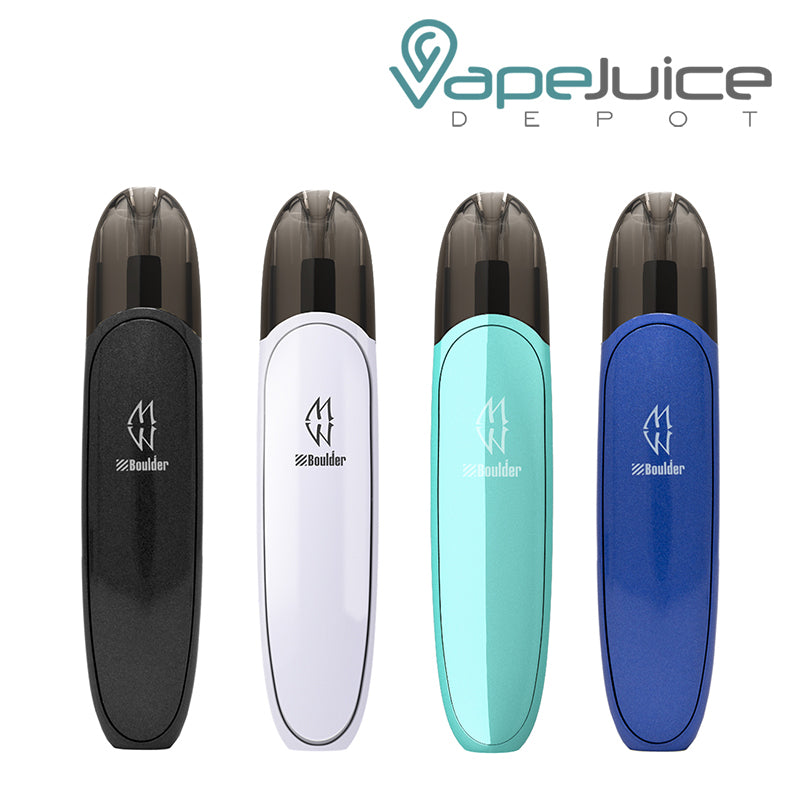 Four colors of Boulder Twilight Device - Vape Juice Depot