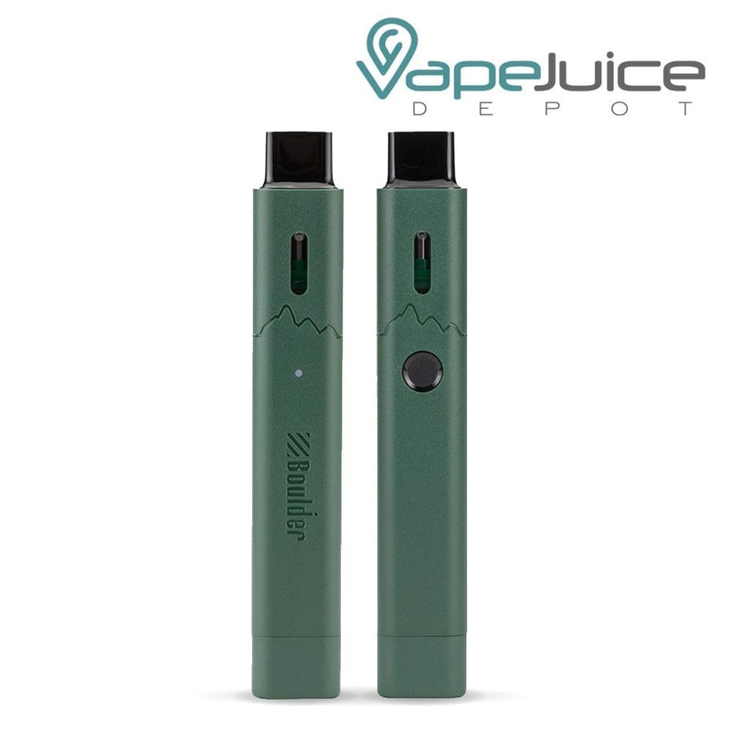 Green The Boulder Viridian Pod System with a firing button - Vape Juice Depot