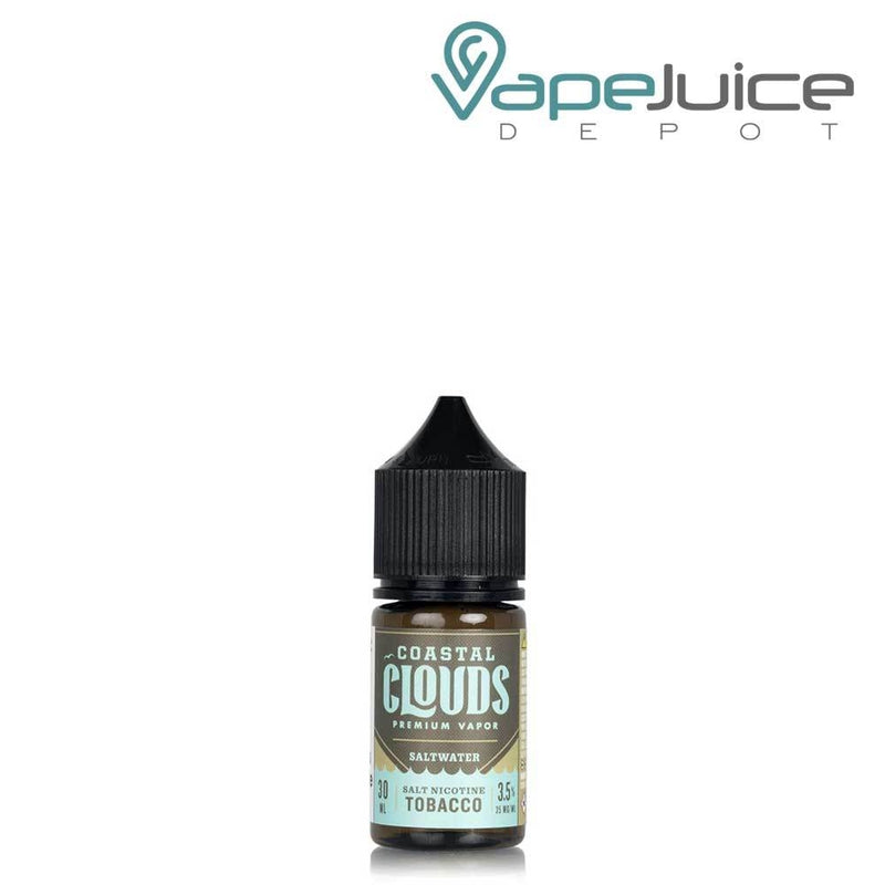 A 30ml bottle of Saltwater Tobacco Coastal Clouds - Vape Juice Depot