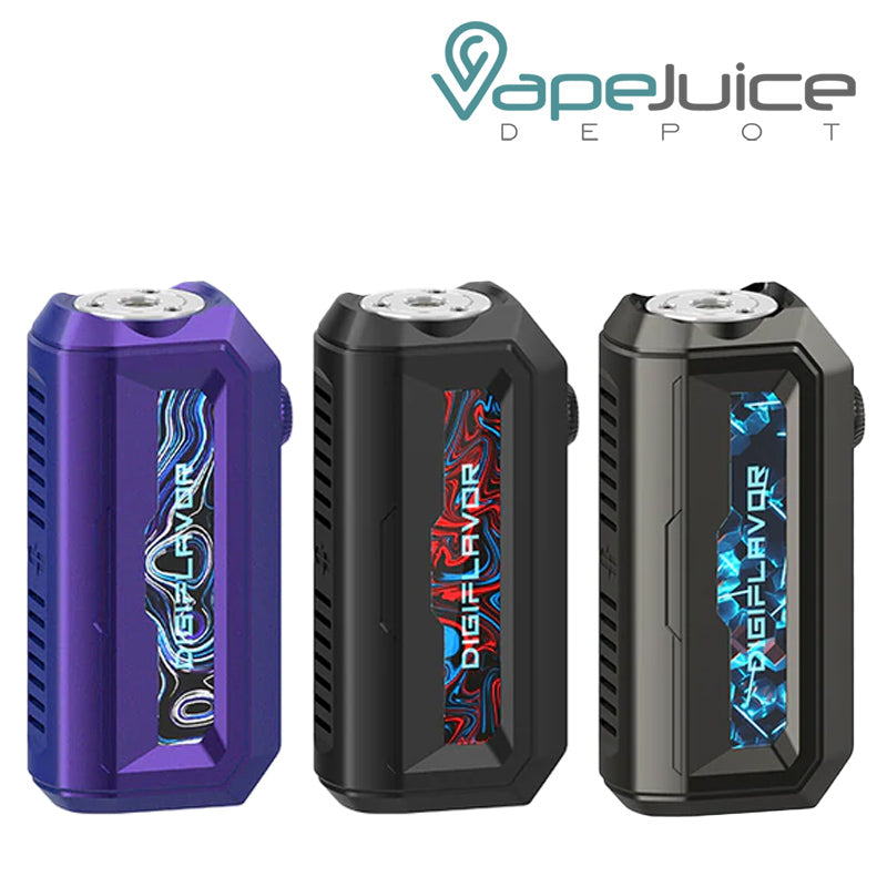 Three colors of Digiflavor XP 77W Box Mod - Vape Juice Depot