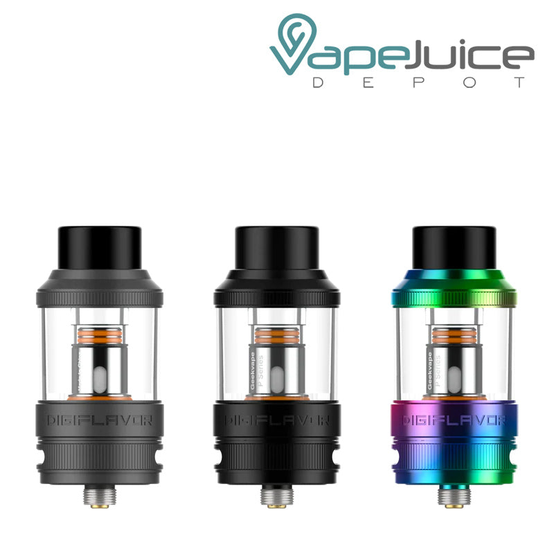 Three colors of Digiflavor XP Pod Tank - Vape Juice Depot