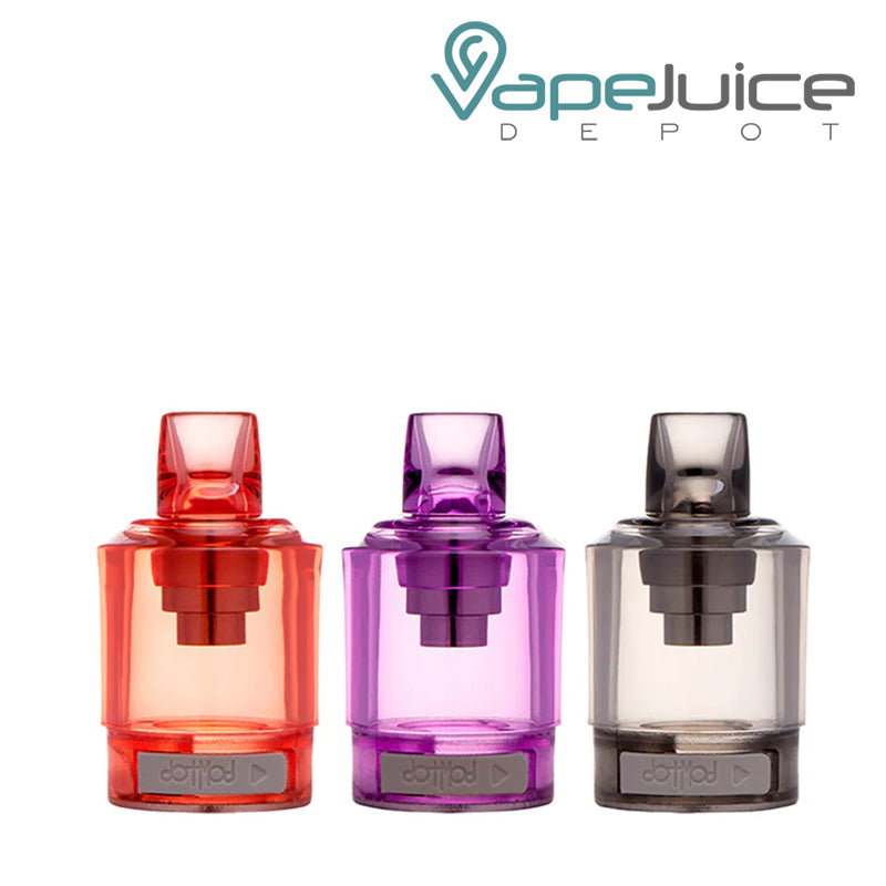 Three colors of Dotmod DotStick Revo Tank - Vape Juice Depot