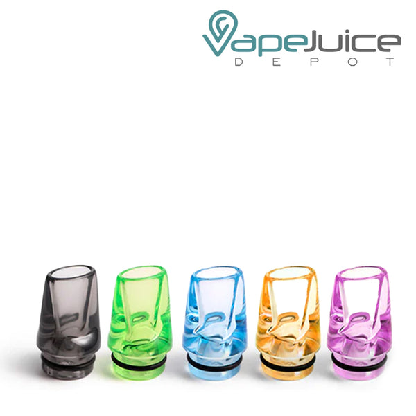 Five colors of Dotmod Revo Whistle Drip Tip - Vape Juice Depot