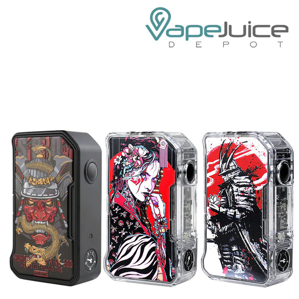 Three colors of Dovpo M VV II 280W Box Mod with firing button - Vape Juice Depot