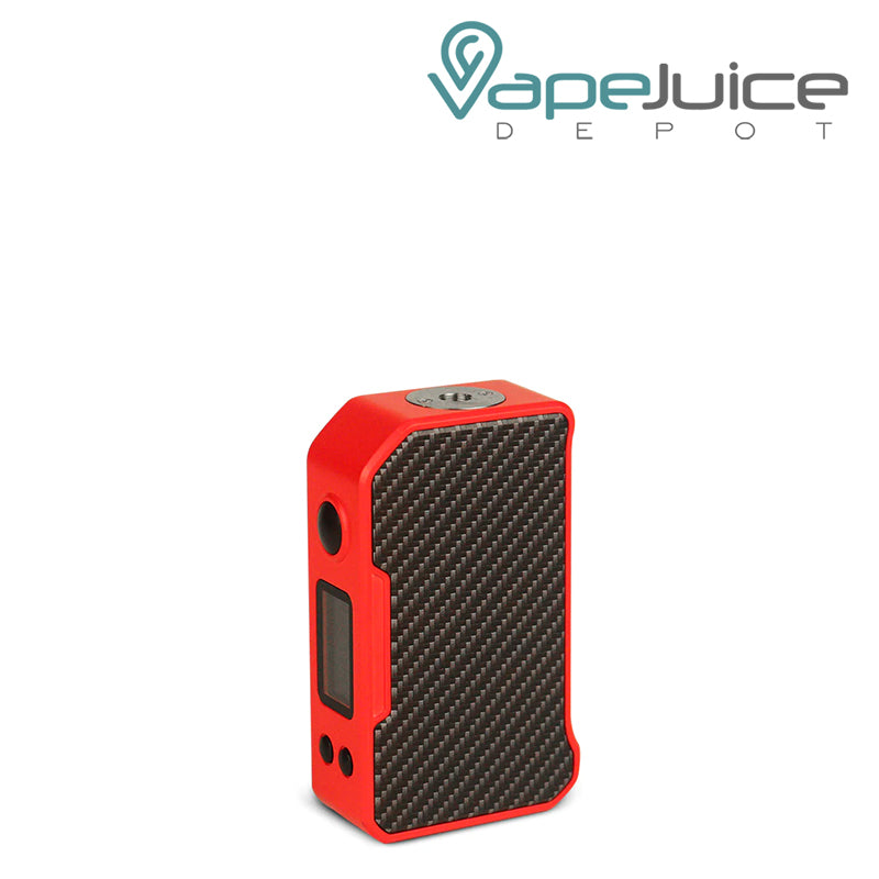 Carbon Fiber Red Dovpo MVP 220W Box Mod with a firing button and color screen - Vape Juice Depot