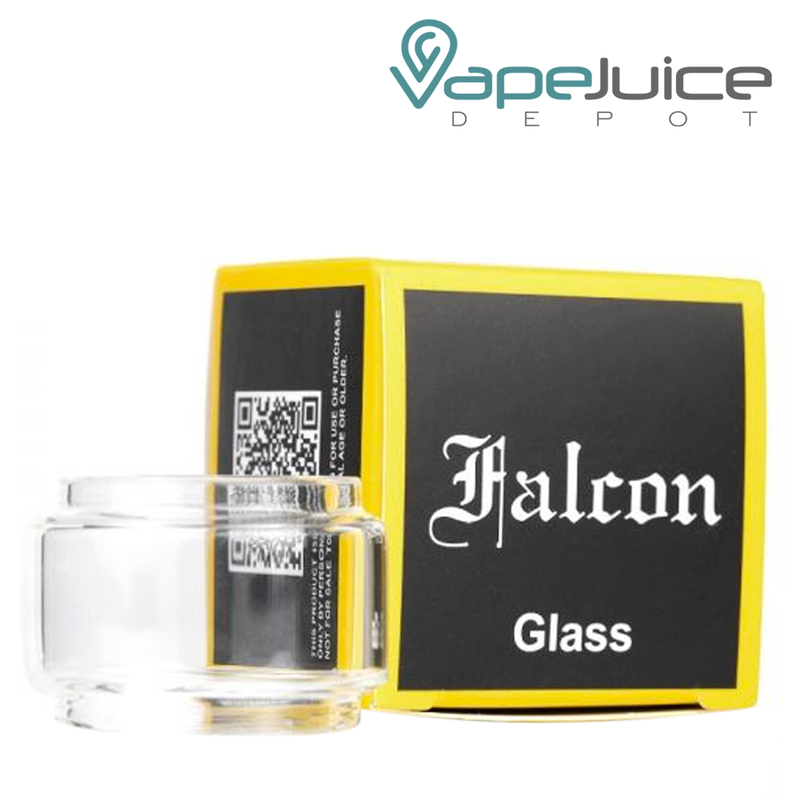 A HorizonTech Falcon King Glass and its box next to it - Vape Juice Depot