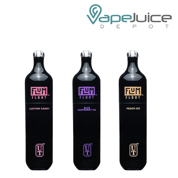 Three different flavors of Flum Float Black Edition Disposable Vape - Vape Juice Depot