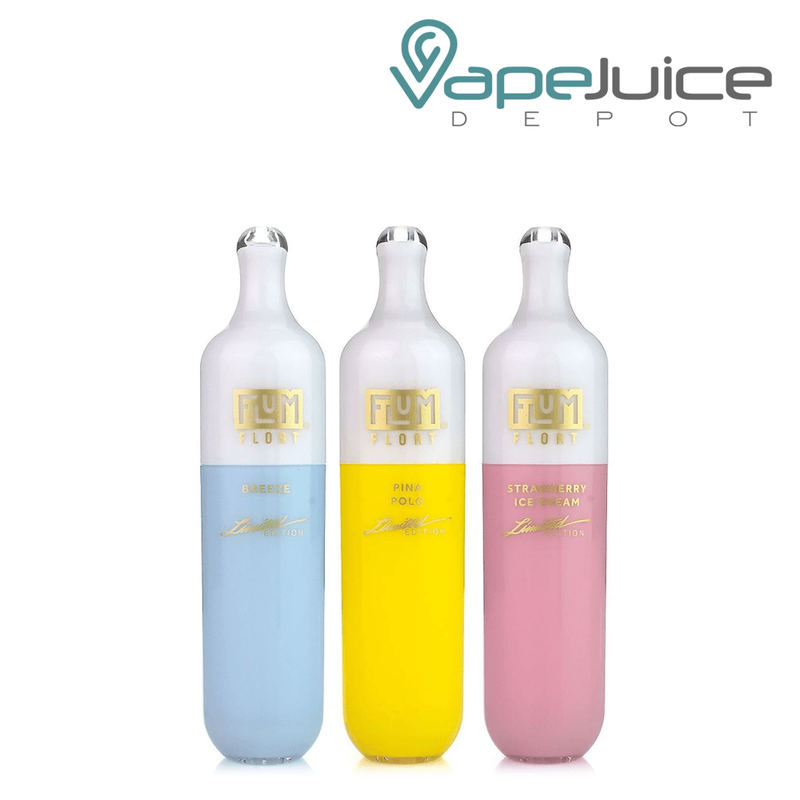 Three different flavors of Flum Float Disposable Vape 3000 Puffs - Vape Juice Depot