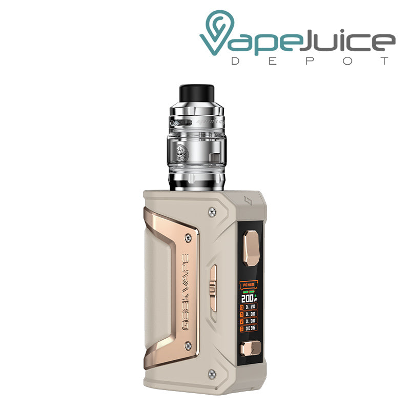 Beige GeekVape Aegis Legend Classic Kit (L200) with colored screen and buttons - Vape Juice Depot