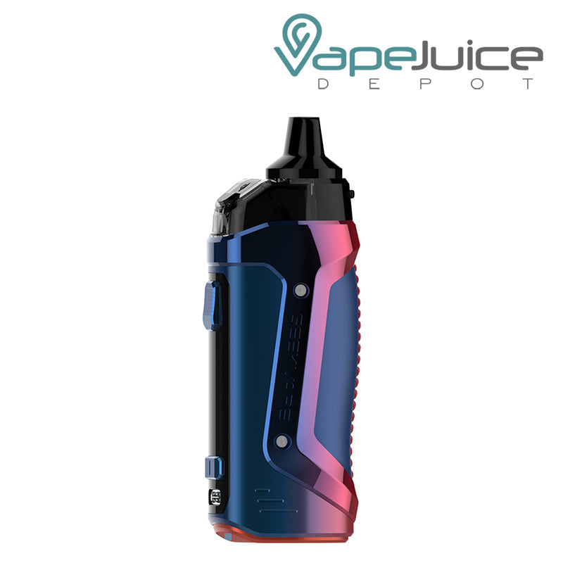 Blue Red GeekVape B60 Aegis Boost 2 Pod Kit and side firing button - Vape Juice Depot