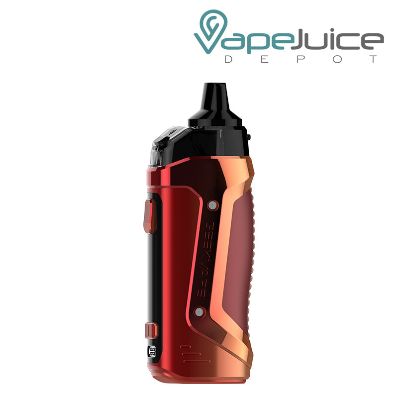 Golden Red GeekVape B60 Aegis Boost 2 Pod Kit and side firing button - Vape Juice Depot