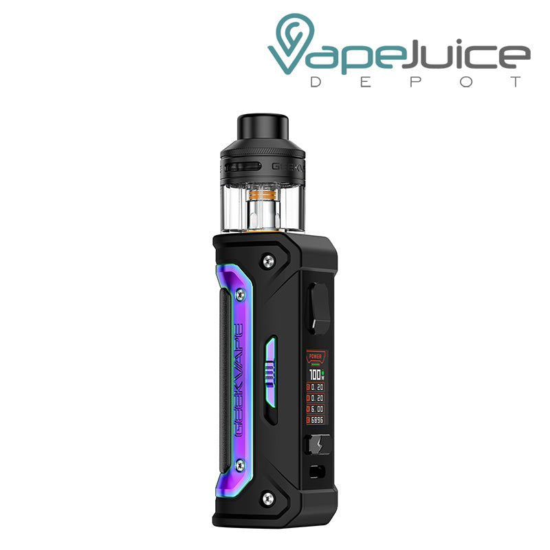 Rainbow GeekVape E100 (Aegis Eteno I) Kit, a firing button and a colored screen - Vape Juice Depot