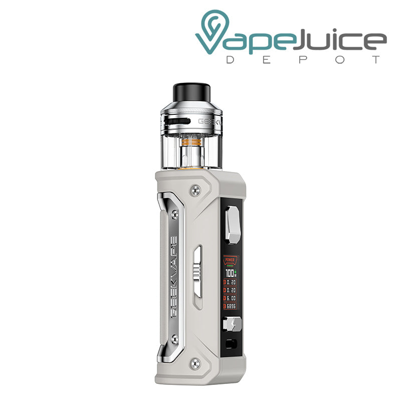 Volcanic Grey GeekVape E100 (Aegis Eteno I) Kit, a firing button and a colored screen - Vape Juice Depot