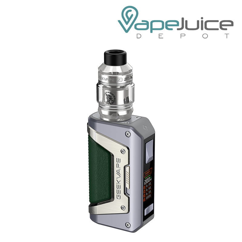 Grey GeekVape L200 Aegis Legend 2 Kit with a firing button and screen - Vape Juice Depot